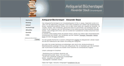 Desktop Screenshot of antiquariat-buecherstapel.de